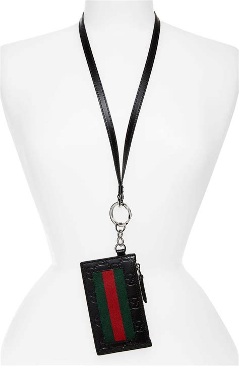 gucci lanyard badge holder|gucci lanyard id badge holder.